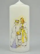 Kaars Eerste Communie Ontvang de Eucharistie - Jezus en Maria - Blonde Jongen