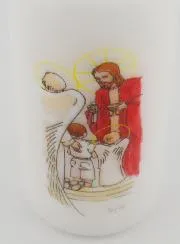 Communie Kaars Brood der Engelen - Jongen Bruin Haar