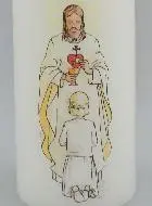 Communie Kaars De Heer Jezus & Blond Meisje