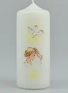 Kaars Vormsel Ontvang de Heilige Geest, Geschenk van God - Blond Meisje