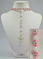 Rozenkrans Kristal Roze & Zilver