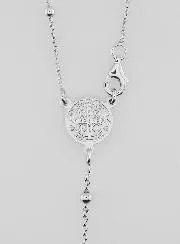 Rozenkrans Collier van St. Benedictus 925 Zilver
