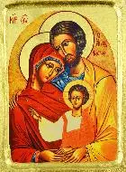 Byzantijnse Icoon van de Heilige Familie - 18cm