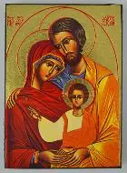 Kleine Religieuze Icoon - Heilige Familie - 9 cm