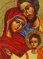 Kleine Religieuze Icoon - Heilige Familie - 9 cm