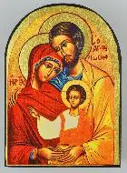 Religieuze Icoon Heilige Familie - Afgeronde Icoon 9cm