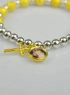 Religieuze Armband Barmhartige Jezus & Kruis