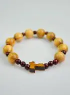 Religieuze Armband Tientje van Olijf Hout & Tau Kruis