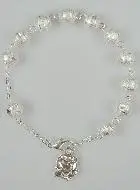 Armband Tientje Lourdes - Zilverkleurige Kralen