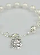 Armband Tientje Lourdes - Zilverkleurige Kralen