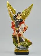Beeld Heilige Michael de Aartsengel van Hars - 20 cm