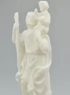 Beeld Sint Christoffel van Albast - 17cm