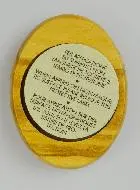 Auto Badge Heilige Maria Wonderdadige van Olijfhout 4cm