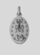 Medaille Maria Wonderdadige in antiek Zilverkleur - 19mm