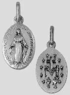 Wonderdadige Medaille Rue du Bac Parijs 17 mm - Massief Zilver