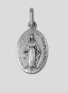 Wonderdadige Medaille Rue du Bac Parijs 17 mm - Massief Zilver