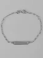 Zilveren Identiteit Armband Baby - Figaro Schakel