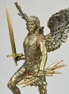 Religieus Beeld van de Heilige Aartsengel Jeremiel in Brons - 28 cm