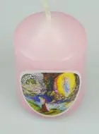 Kleine Lourdeskaars - Roze