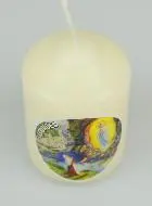 Kleine Lourdes Kaars - Wit
