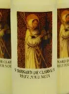 Set 3 Noveenkaarsen Heilige Bernardus van Clairvaux - 17,5 cm