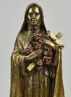 Religieus Beeld Heilige Theresia van Brons - 20 cm