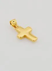 Hanger Kruis 18k Verguld - Blauw Emaille