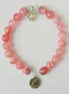 Religieuze Armband Agaat Edelstenen - St Benedictus en St Michaël