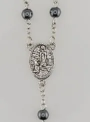 Rozenkrans met Hematiet Kralen