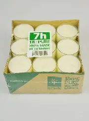 Set van 18 Biologische Waxinelichtjes 100% Natuurlijk - 7 Uur