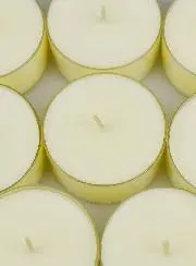 Set van 8 Biologische Theelichten 100% Natuurlijk - 10 Uur