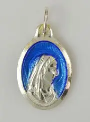 Medaille Maagd Maria Zilverkleurig - 25mm