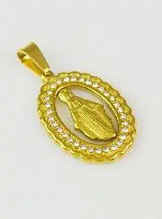 Wonderdadige Medaille Goudkleurig en Strass