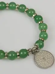 Religieuze Armband van Groene Aventurijn Natuursteen en Onze Vader