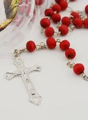 Rozenkrans Lourdes Rozenhout met Water uit Lourdes