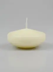 Grote Drijfkaars Kleur Ivoor - 8 cm
