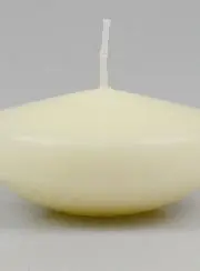 Grote Drijfkaars Kleur Ivoor - 8 cm