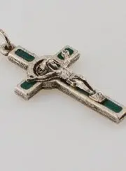 Kruis Hanger Heilige Benedictus Groen