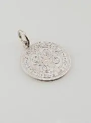 Medaille Heilige Benedictus van Roestvrij Staal - 19mm
