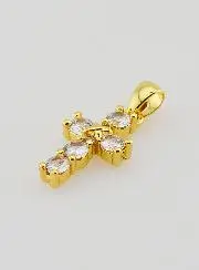 Hanger Kruis met Strass - 15 mm