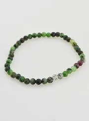 Edelsteen Armband van Zoïsiet Robijn - 4 mm