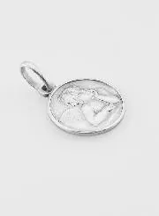 Zilveren Doop Medaille 12mm - Bescherm Engel