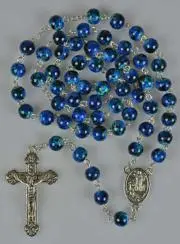 Rozenkrans Lourdes Parelmoer Blauw