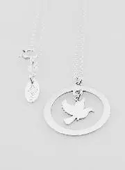 Religieus Collier 925 Zilver - Vredesduif Bedel