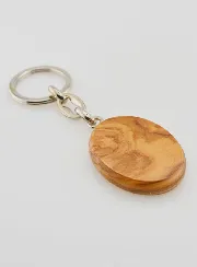 Sleutelhanger van Olijfhout - Sint Christoffel
