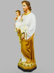 Religieus Beeld van Sint Jozef met Lelie - 60cm