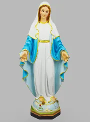 Religieus Beeld Maria Wonderdadige Handgeschilderd - 60cm