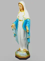 Religieus Beeld Maria Wonderdadige Handgeschilderd - 60cm
