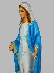 Groot Religieus Beeld Maria Wonderdadige Beschilderd - 80 cm