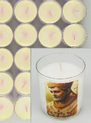 Set van 24 heilige Franciscus van Sales Votiefkaarsen